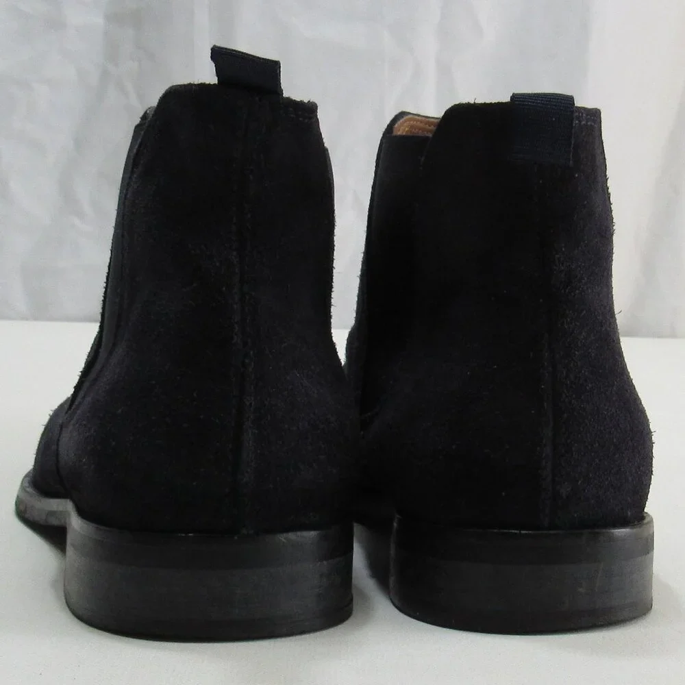 Aldo Men's Vianello Suede Chelsea Boots Size 9 - Navy Closed Square Toe Slip On